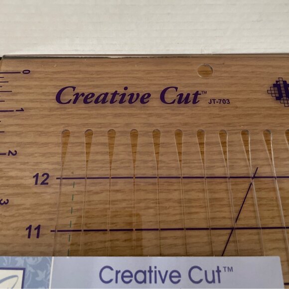 June Tailor Creative Cut Ruler JT-703 Quilting Crafts Scrapbook w Video Demo New - Picture 3 of 5